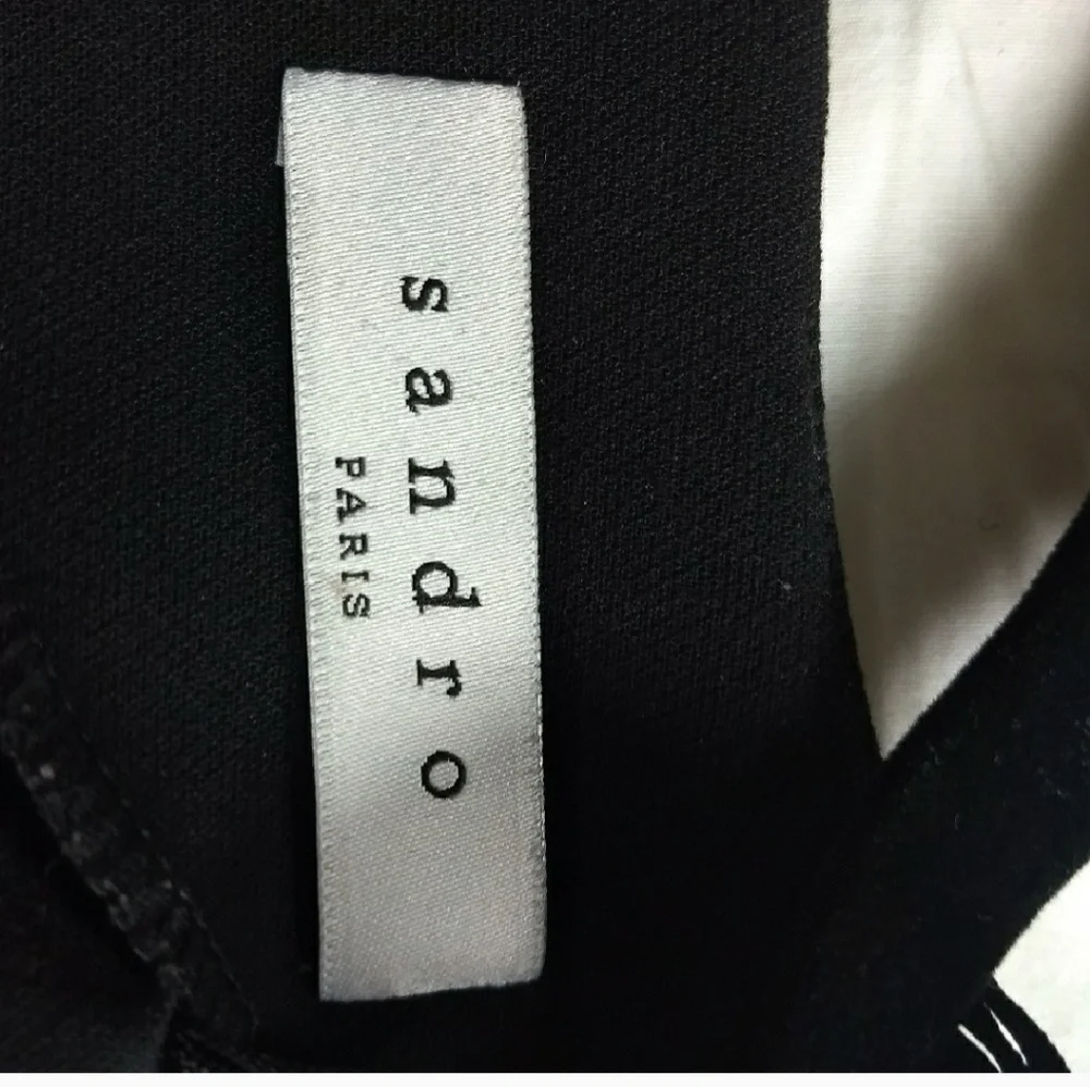 Sandro Paris Dress Fringe Sleeves - Picture 4 of 7